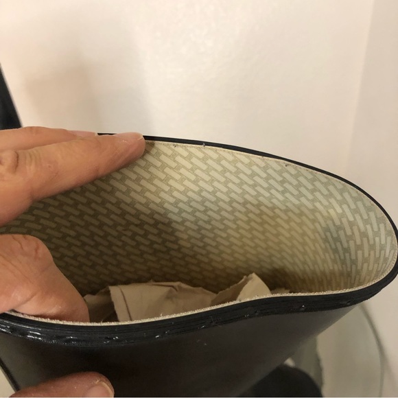 - Hunter Original Huntress Gloss Tall Rain Boots Black Rubber W23990 Sz 5M… - Picture 12 of 13